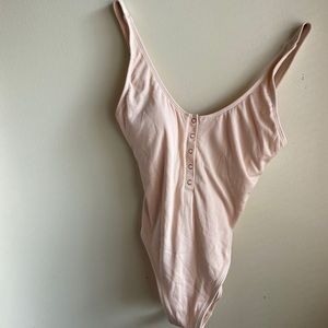 Robbed one piece swim